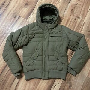Helly Hansen Hooded Olive Bomber Jacket